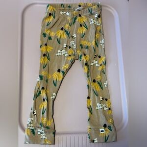Kids Floral Leggings with Yellow and White Blooms